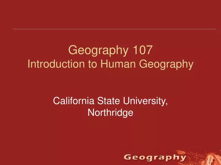 geography 107 introduction to human geography