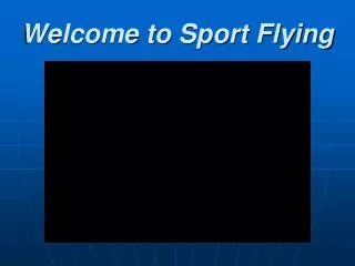 Welcome to Sport Flying