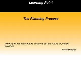 learning point business policy the planning process