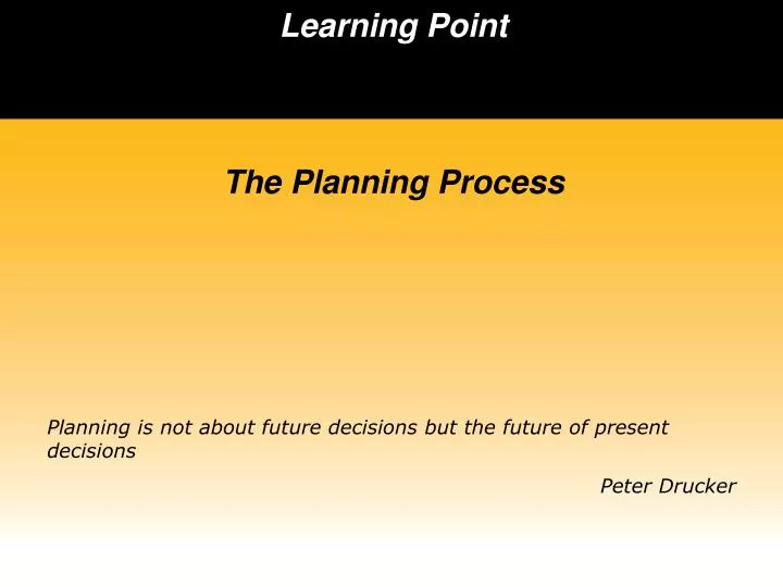 learning point business policy the planning process