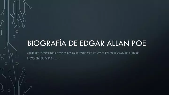 biograf a de edgar allan poe