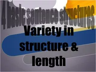 4 basic sentence structures