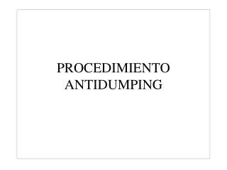 procedimiento antidumping