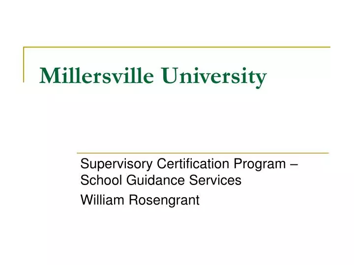 millersville university