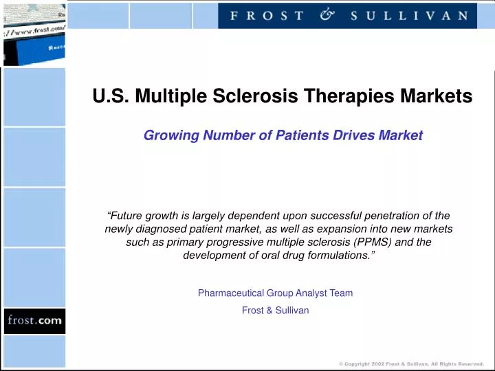 u s multiple sclerosis therapies markets growing number of patients drives market