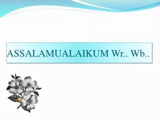 assalamualaikum wr wb