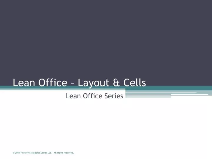 lean office layout cells