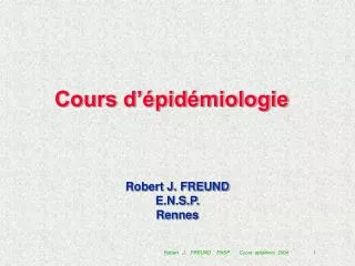 cours d pid miologie