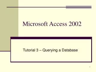 Microsoft Access 2002