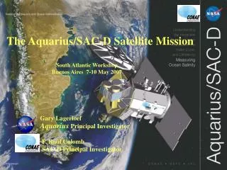 The Aquarius/SAC-D Satellite Mission