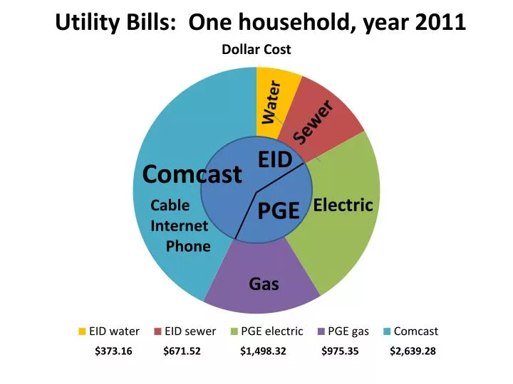 utility bills one household year 2011