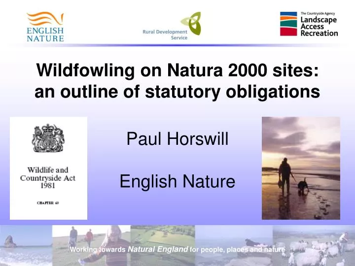wildfowling on natura 2000 sites an outline of statutory obligations paul horswill english nature