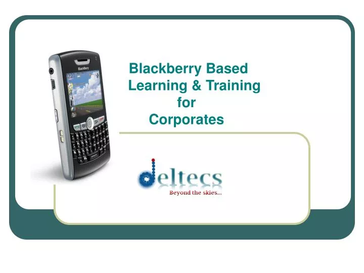 blackberry based learning training for corporates