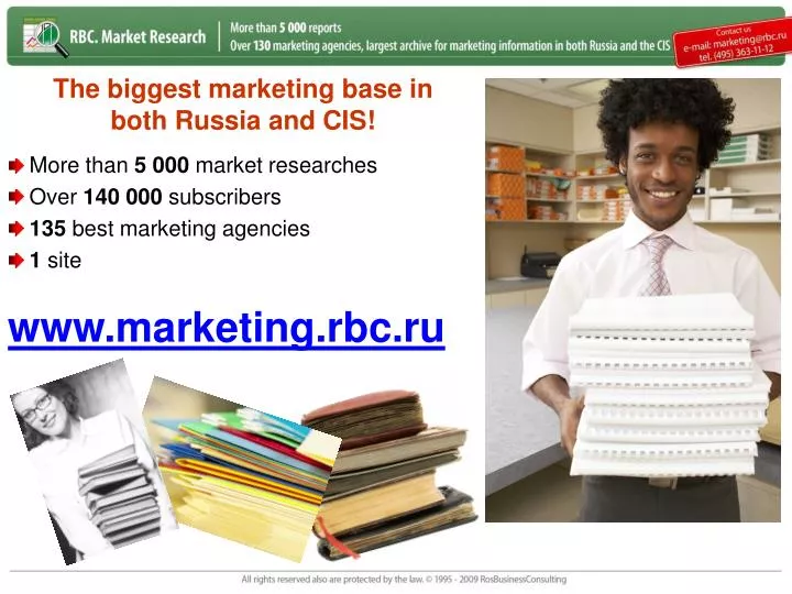 the biggest marketing base in both russia and cis