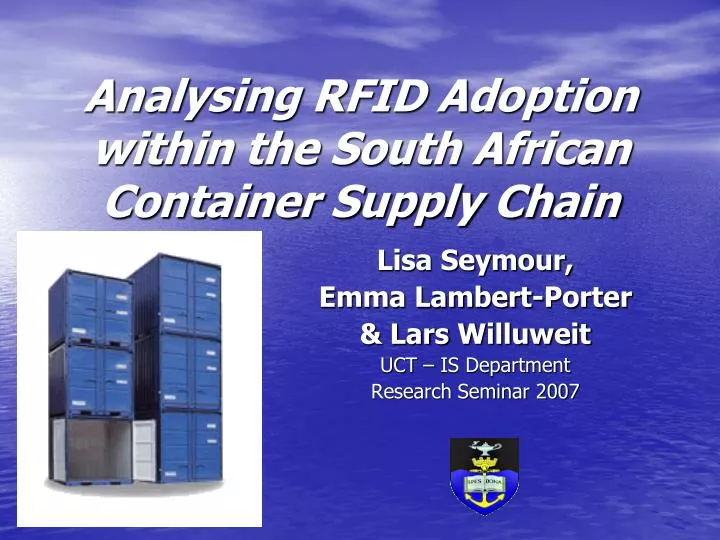 analysing rfid adoption within the south african container supply chain