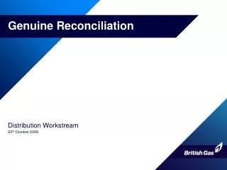 Genuine Reconciliation