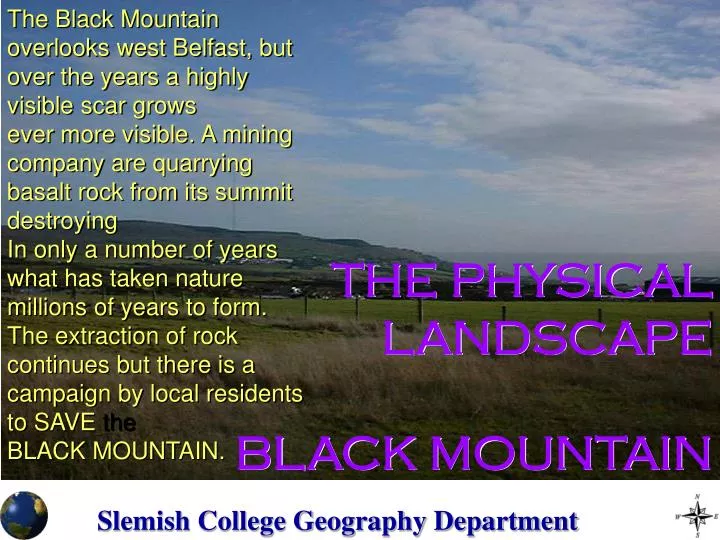 the physical landscape black mountain