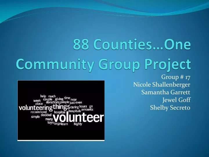 88 counties one community group project