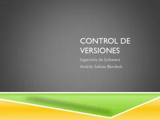 control de versiones