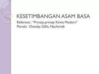 kesetimbangan asam basa
