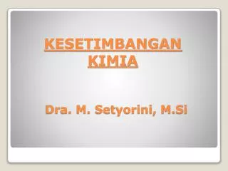 kesetimbangan kimia