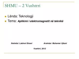 shmu 2 vushtrri