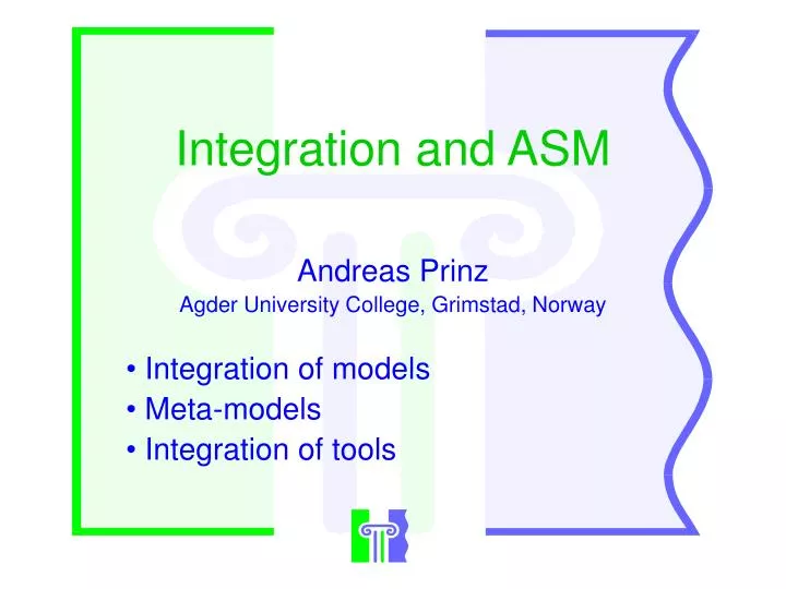 integration and asm