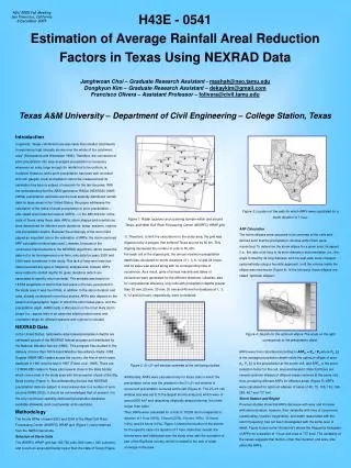 H43E - 0541 Estimation of Average Rainfall Areal Reduction Factors in Texas Using NEXRAD Data