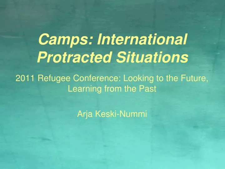 camps international protracted situations