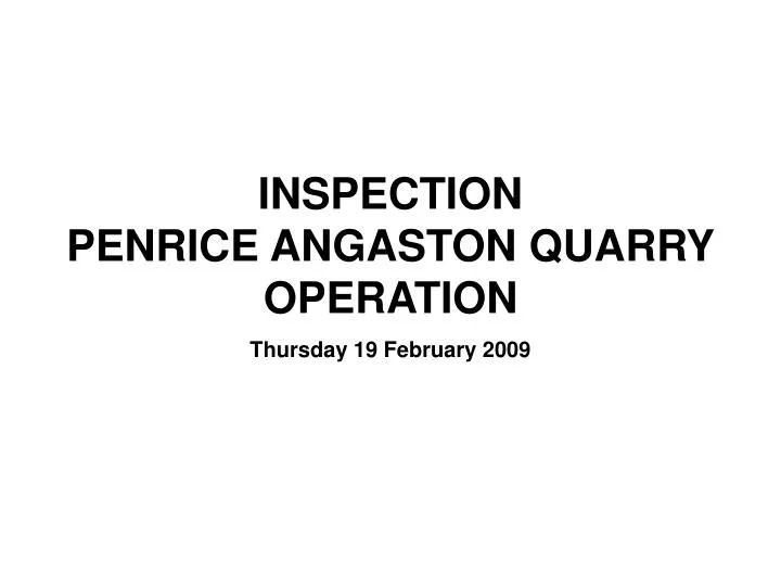 inspection penrice angaston quarry operation
