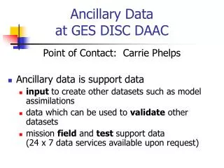 Ancillary Data at GES DISC DAAC