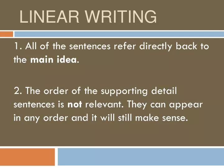 linear writing
