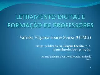 letramento digital e forma o de professores