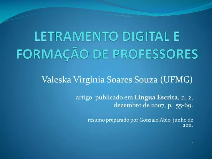 letramento digital e forma o de professores