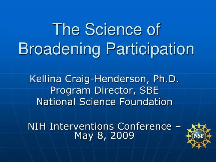 the science of broadening participation