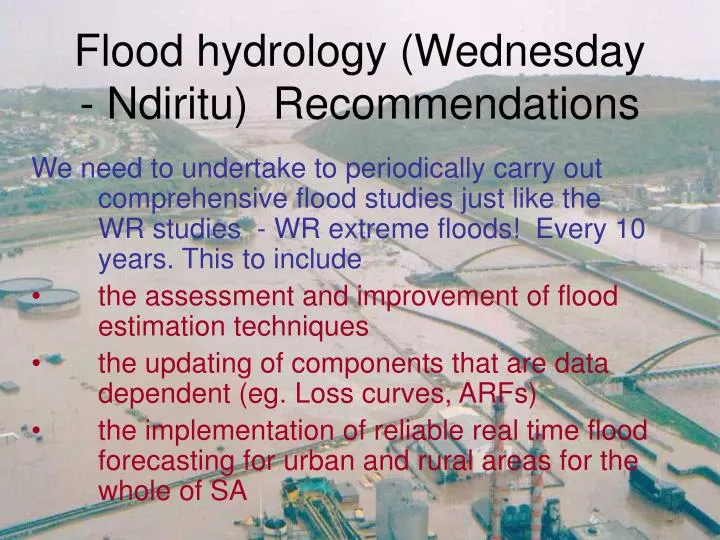 flood hydrology wednesday ndiritu recommendations