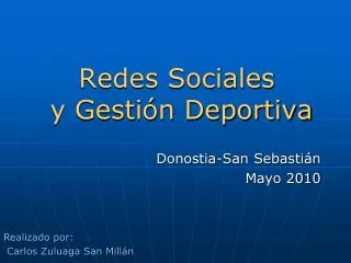 redes sociales y gesti n deportiva