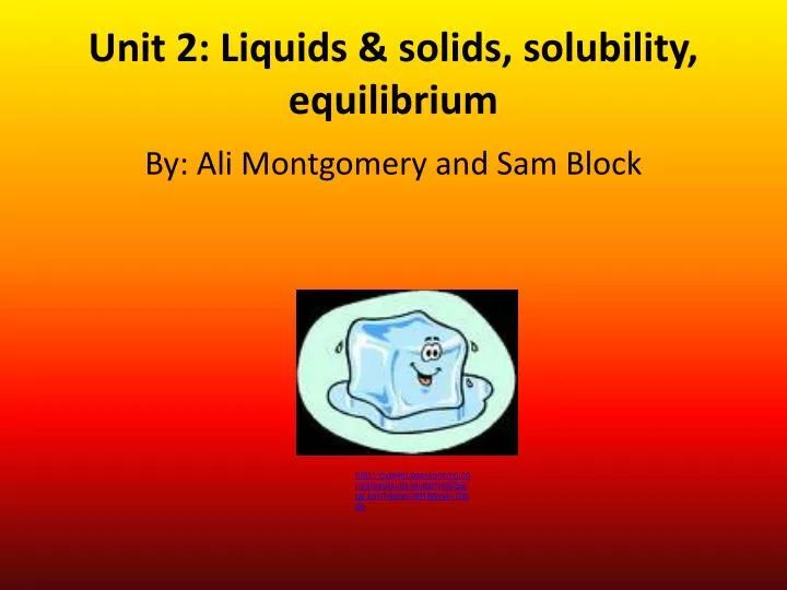 unit 2 liquids solids solubility equilibrium