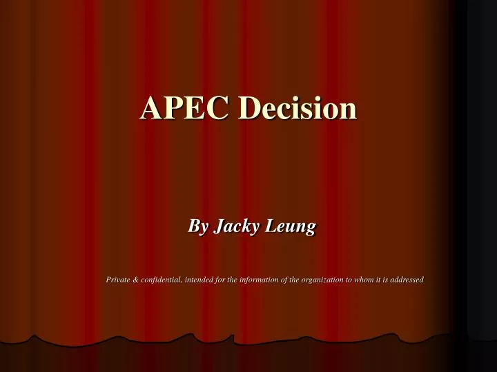 apec decision
