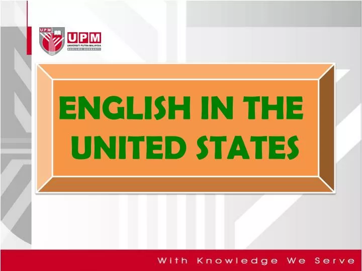 english in the united states