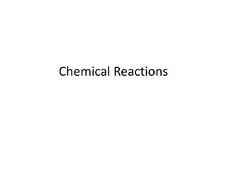 Chemical Reactions