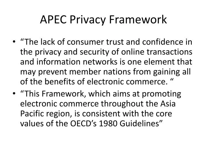 apec privacy framework