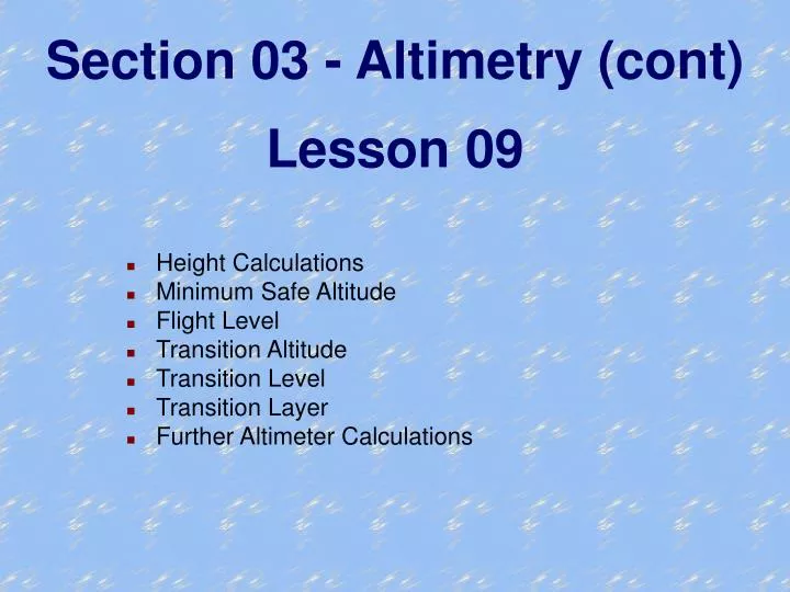 section 03 altimetry cont lesson 09