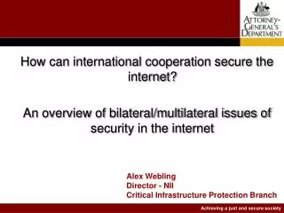 How can international cooperation secure the internet?
