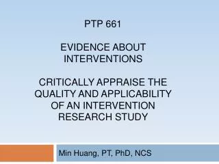 Min Huang, PT, PhD, NCS