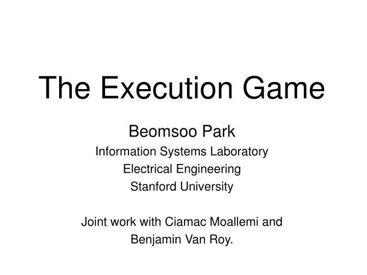 the execution game