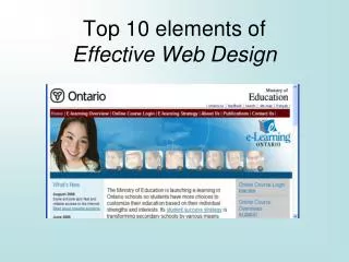 Top 10 elements of Effective Web Design
