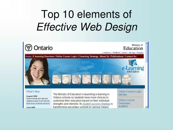 top 10 elements of effective web design