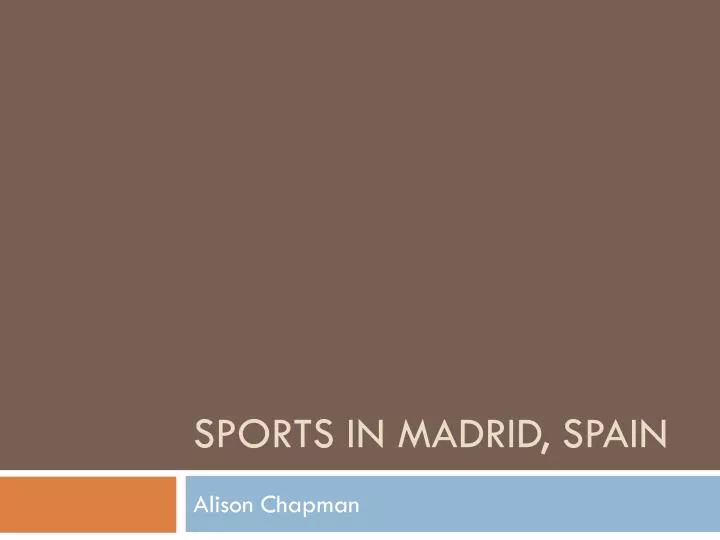 sports in madrid spain