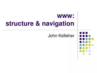 www: structure &amp; navigation